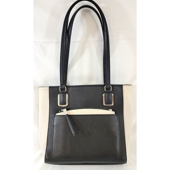 Nine West Handbags - Nine West Addi Womens Black Handbag Tote Purse Faux Leather w/ Clutch Mint